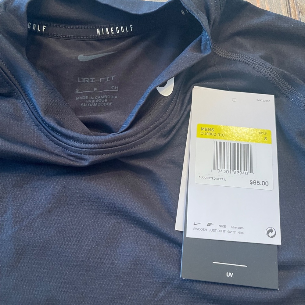 Nike Long Sleeve Shirt UV Protection Golf Football Ski Hike NWT